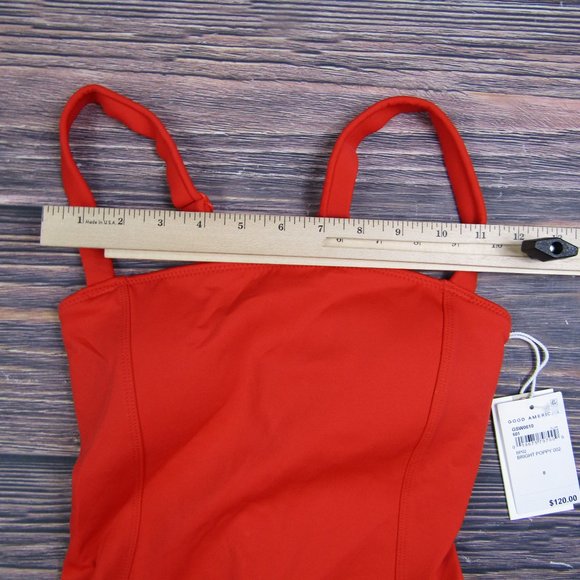Good American NEW XS Size 0 Red Sculpt Corset One Piece Swimsuit Swim Beach - Picture 4 of 9